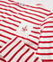 Girls' and Boys' Sailor T-shirt MARSHMALLOW white/PEPS red