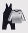 Babies' Thick Jersey Dungarees and Breton Top variante 1