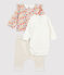 Baby Girls' Floral Wool and Organic Cotton Clothing - 3-Pack MONTELIMAR beige/MULTICO white