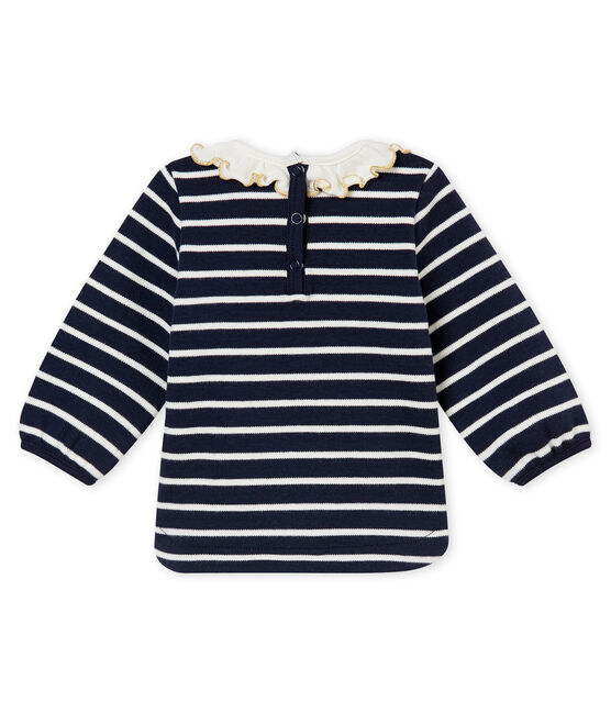 Baby girls' sailor top SMOKING blue/MARSHMALLOW white