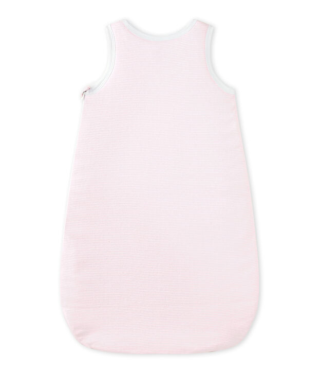 Baby girls' milleraies-striped newborn sleep sack pink/white