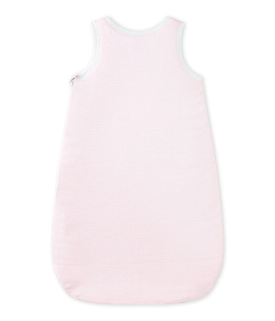 Baby girls' milleraies-striped newborn sleep sack VIENNE pink/ECUME white