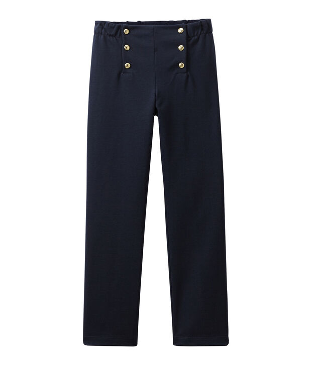 Girl's pants with flap blue