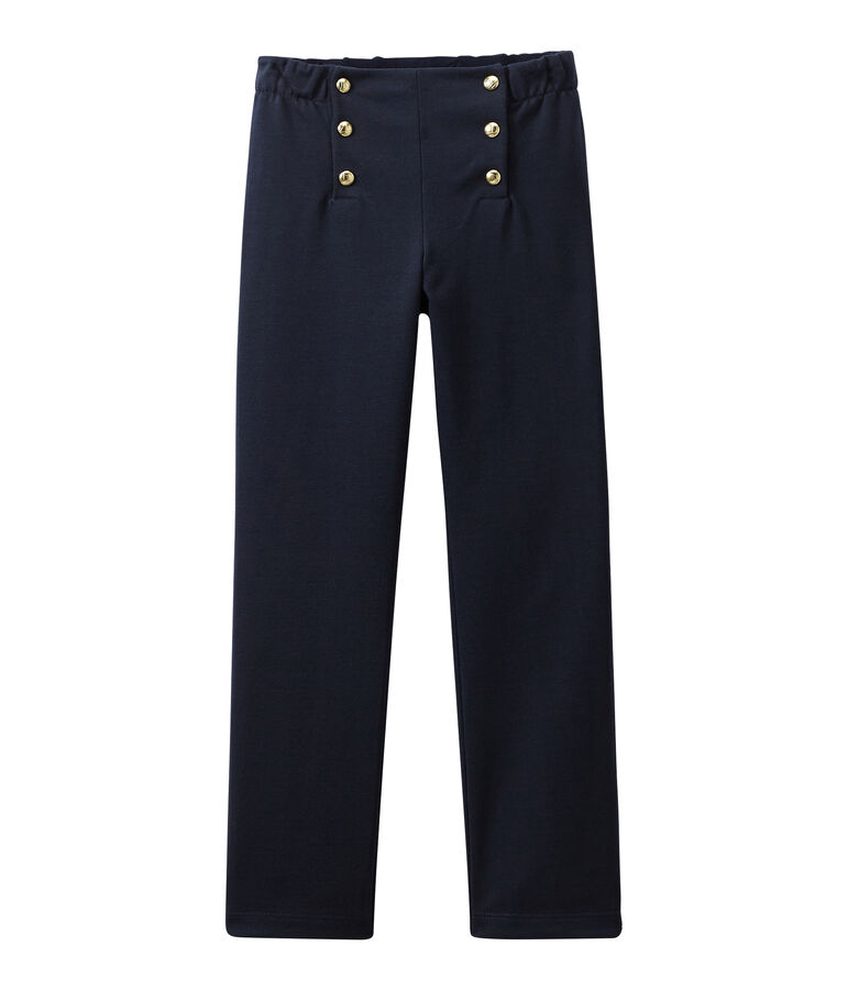 Girl's pants with flap blue