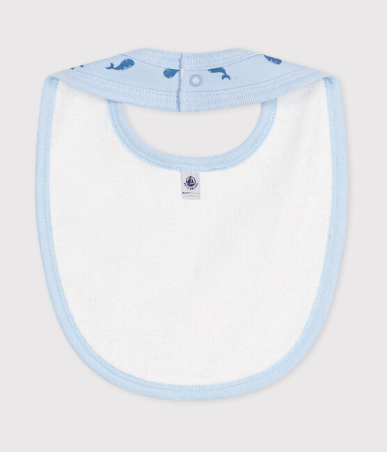 Newborn's printed cotton bib TOUDOU blue/ALASKA