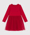 Girls' dress in heavy jersey and tulle COULIS