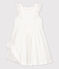 Girls' Poplin Formal Dress ECUME white