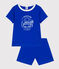 Children's short cotton pyjamas PERSE blue