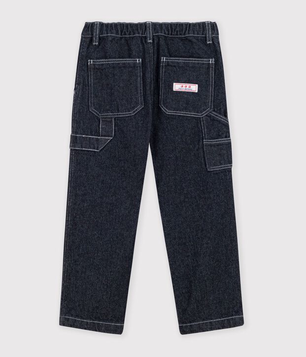 Children's denim carpenter-style trousers DENIM BRUT FONCE