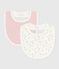 Pack of babies' floral-print cotton bibs variante 1