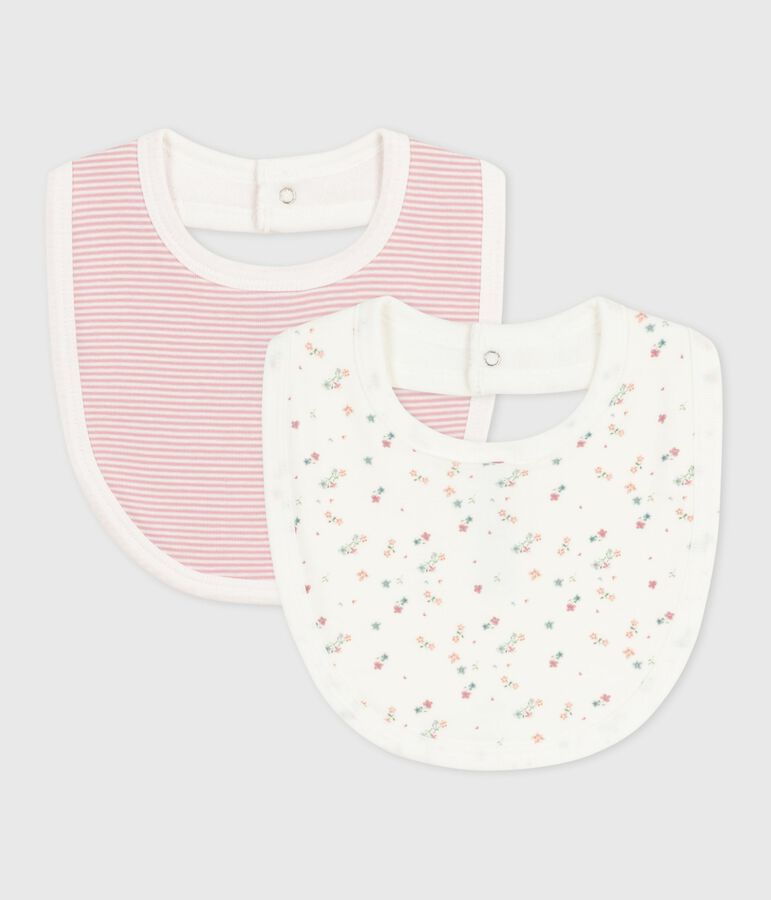 Pack of babies' floral-print cotton bibs multicolor