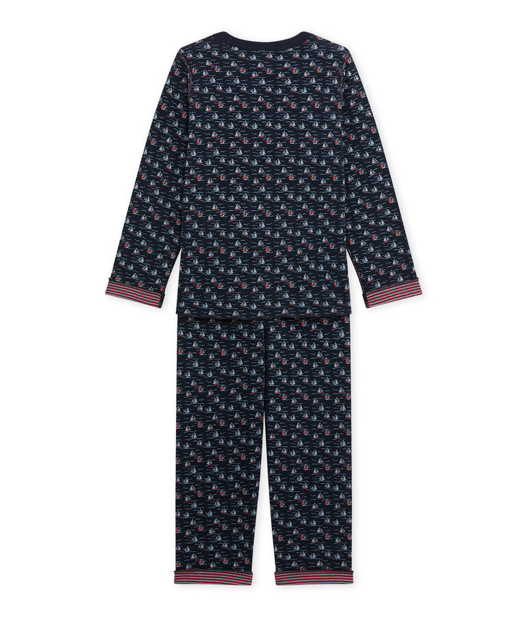 Boy's reversible pyjamas blue/multicolor