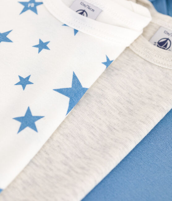 Babies' long-sleeved printed cotton bod pies - 3-pack variante 1