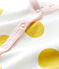 Baby Girls' Footless Ribbed Sleepsuit MARSHMALLOW+BLE white