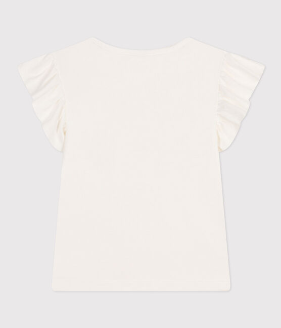 Girls' Cotton T-Shirt MARSHMALLOW white