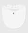 Newborn babies' floral-print cotton bib MARSHMALLOW white/MULTICO white