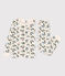 Girls' Floral Fleece Pyjamas AVALANCHE white/MULTICO