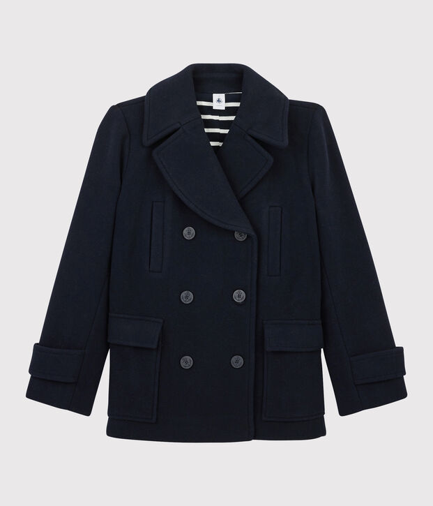 Women's navy blue pea coat SMOKING