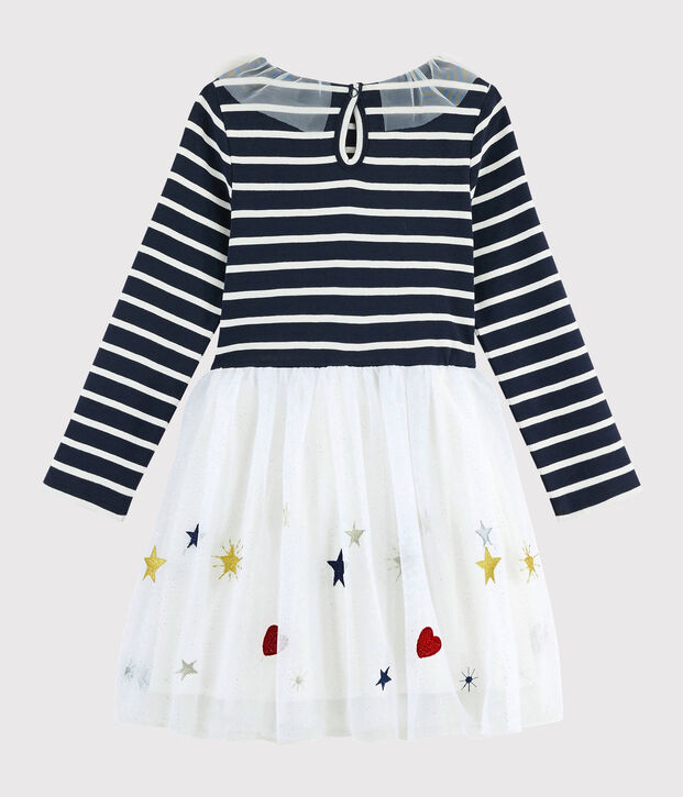 Girl's Long-sleeved Dress blue/multicolor