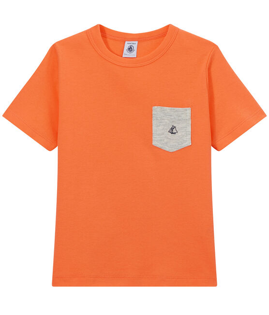 Boy's T-shirt with breast pocket ORIENT orange