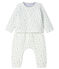 Unisex Baby's Tube Knit Clothing - 3-Piece Set MARSHMALLOW white/TOUDOU blue/MULTICO