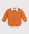 Children's unisex short jacket lined with sherpa ECUREUIL brown
