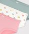 Pack of children's high-waisted cotton pants with hearts multicolor