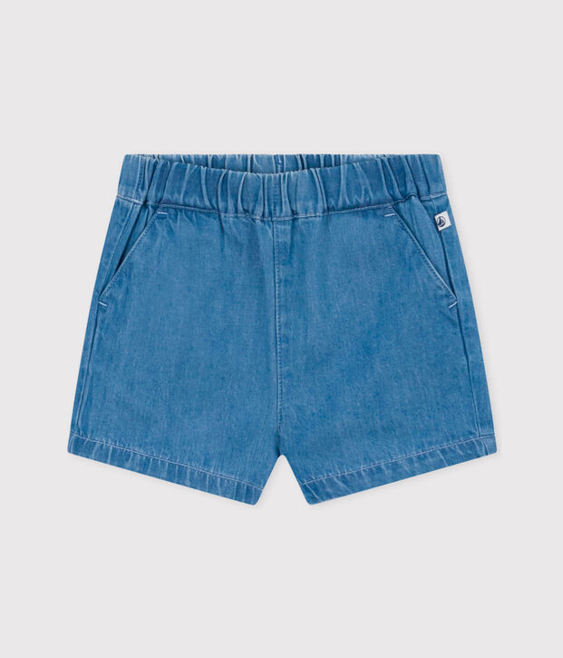 Babies' Light Denim Shorts blue