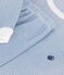 Junior stripy cotton pyjamas BEACH blue/MARSHMALLOW