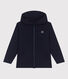 Children's plain cotton zip-up hoodie