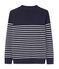 Men's Sailor Pullover with Stripe Design SMOKING blue/LAIT white