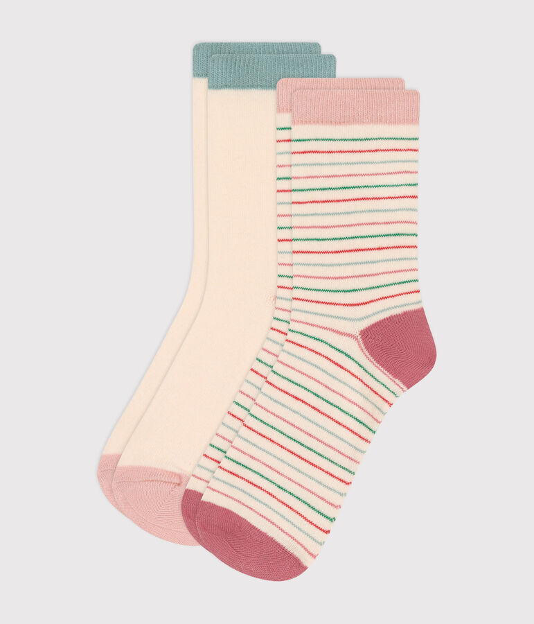 Children's stripy socks - 2-pack multicolor