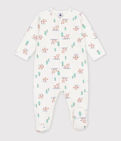 Babies' dog print fleece pyjamas