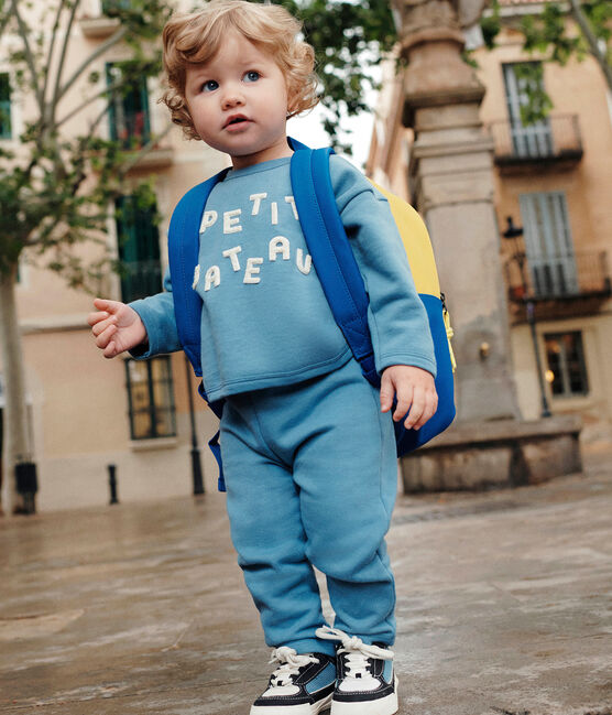 Babies' fleece sweatshirt BEACH blue
