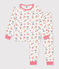 Children's pyjamas in cotton with an animal print white/multicolor