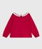 Children's long-sleeved printed cotton poplin blouse. TERKUIT red