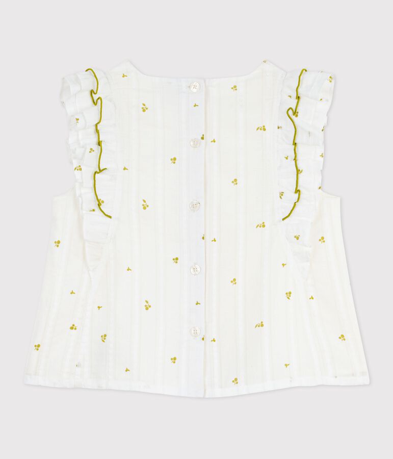 Children's sleeveless floral print cotton blouse green/green