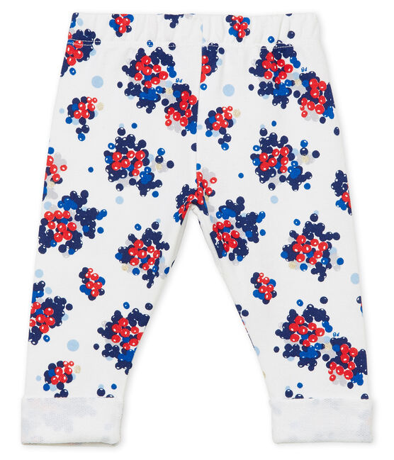 Baby girl's print trousers MARSHMALLOW white/MULTICO white