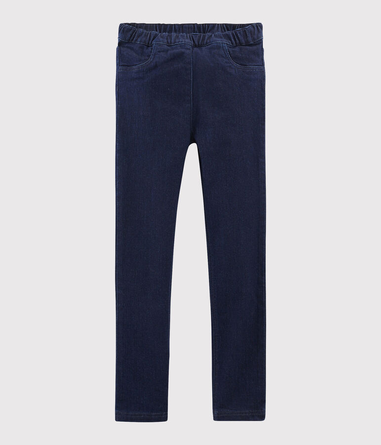 Girls' Denim Slim-Fit Trousers blue