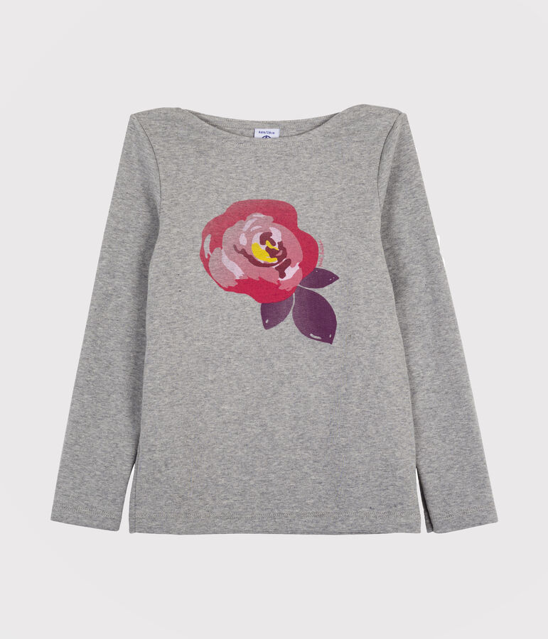Girls' Screen Printed T-Shirt grey