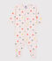 Baby Girls' Colourful Heart Pattern Velour Sleepsuit FLEUR pink/MULTICO white