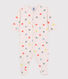 Baby Girls' Colourful Heart Pattern Velour Sleepsuit