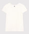 Women's Straight Round-Neck Linen T-Shirt ECUME white