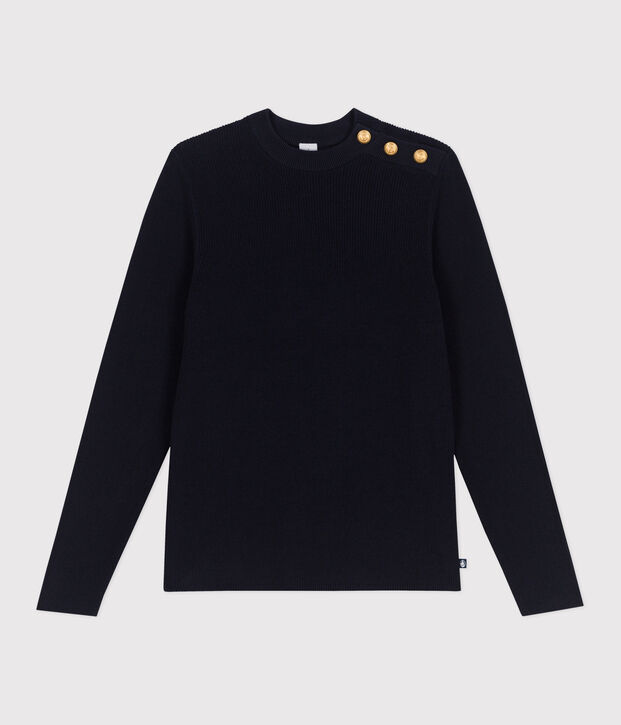 Women's plain cotton sailor-style jumper SMOKING