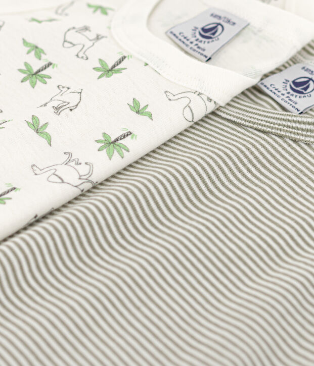 Boys' Dromedary Patterned Cotton Vests - 2-Pack multicolor