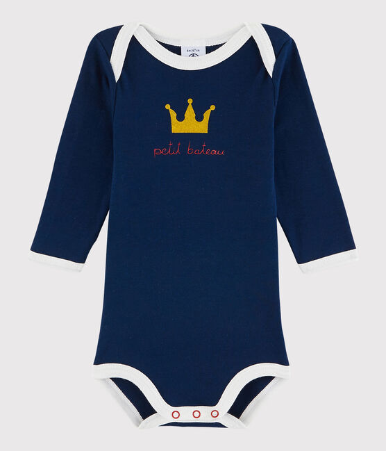 Baby Boys' Long-Sleeved Bodysuit MEDIEVAL blue