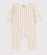 Babies' Heart Patterned Footless Cotton Sleepsuit
