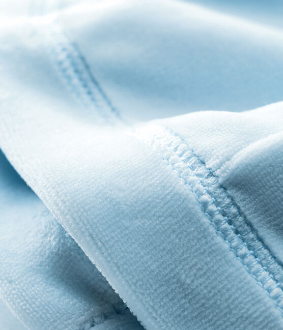 Unisex newborn baby velour bonnet FRAICHEUR blue