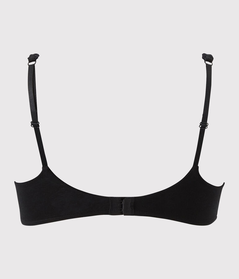 Women's plain bra black