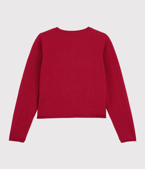 Girls' Cotton Cardigan TERKUIT BRILLANT red